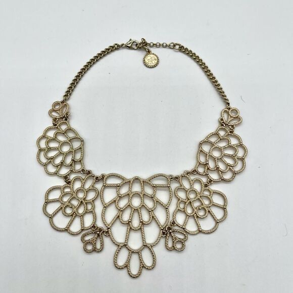 Jessica Simpson Gold Tone Statement Necklace - Picture 1 of 2